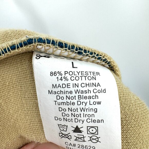 STUSSY Poly Track Pants Tan with Blue Logo Stripe Joggers Size L Large - Picture 8 of 8